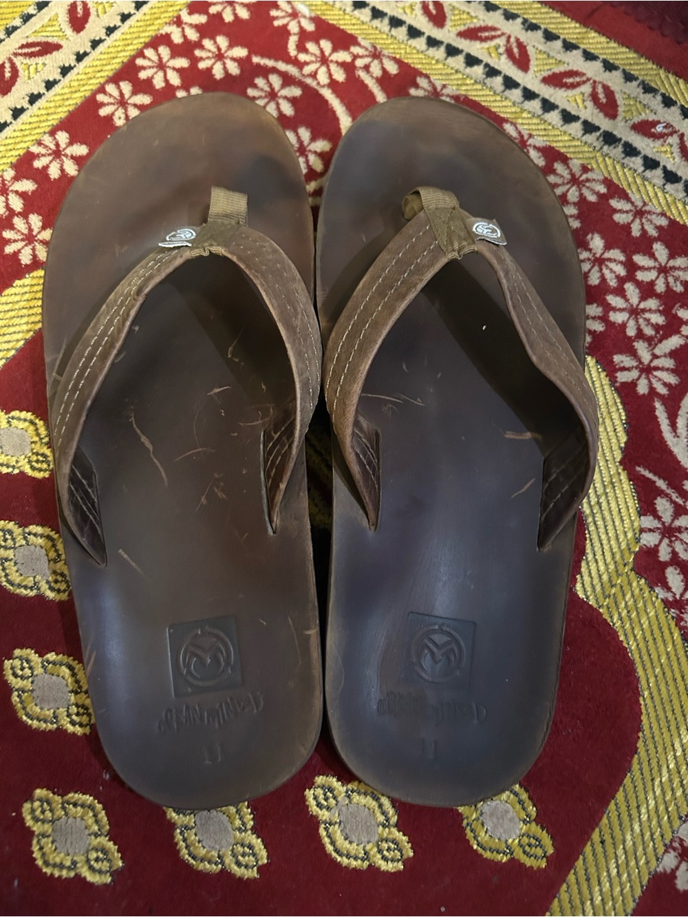 Olukai Ohana Men's Leather Sandals - Dark Java - Size 11 - Picture 5 of 5